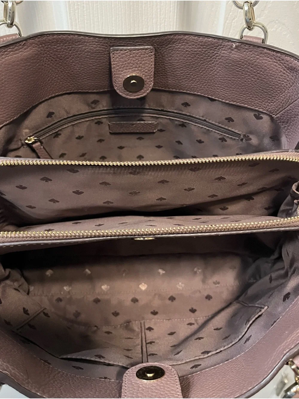 kate spade Jackson pebbled leather shoulder bag with snake-print accents